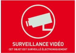 Warn Aufkleber "Videoüber Warn Aufkleber "Videoüber