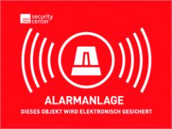 Warn Aufkleber "Alarmanlag Warn Aufkleber "Alarmanlag
